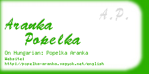 aranka popelka business card